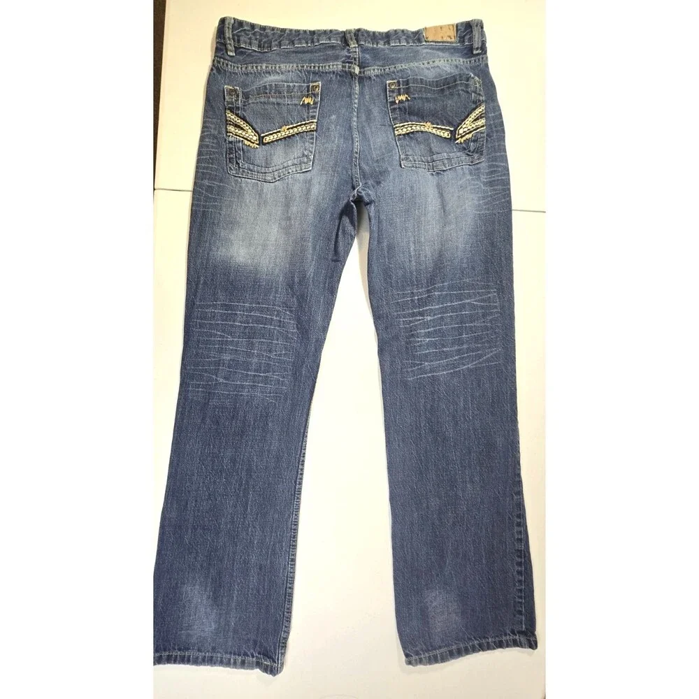 Carbon Jeans Mens  Blue 36x32 Denim Straight Jeans. They Do  Not Measure Tag Sz